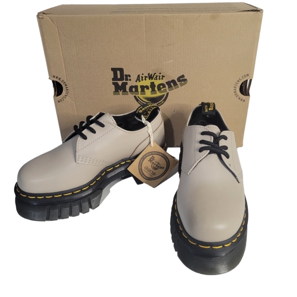 Dr. Martens Off-White Leather Shoes